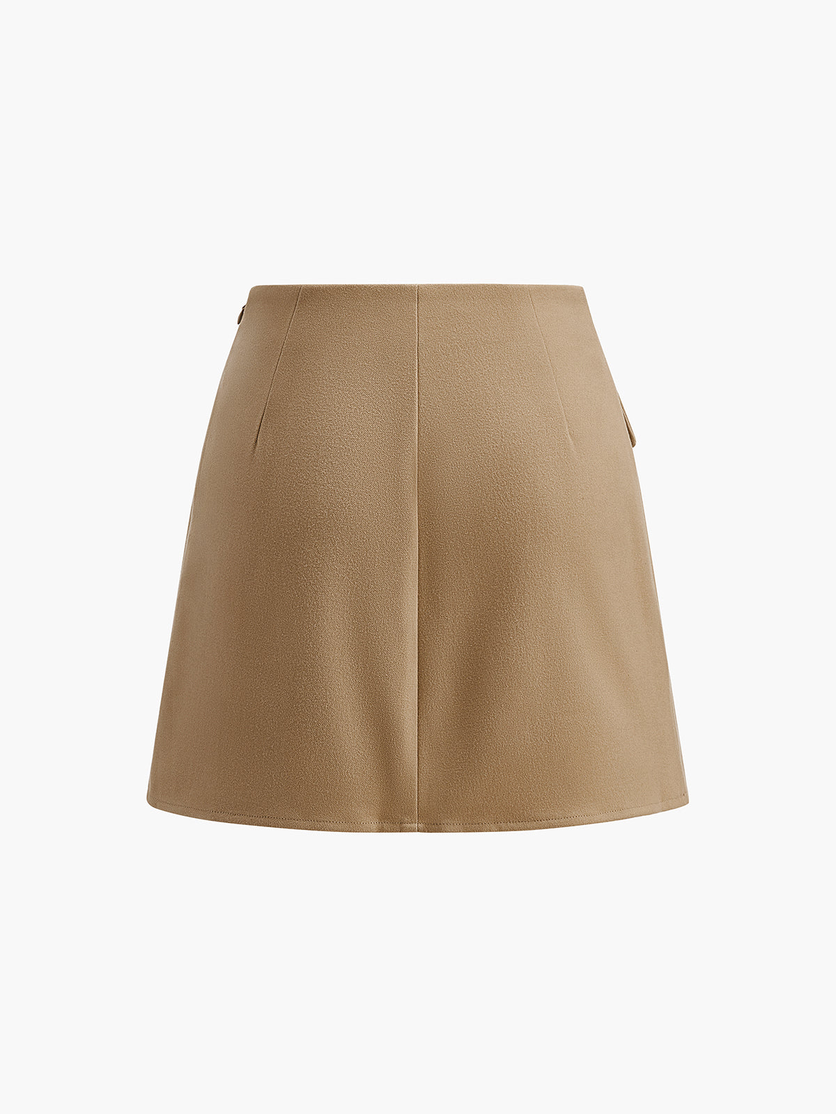 Magnet Closure Pleated Mini Skirt