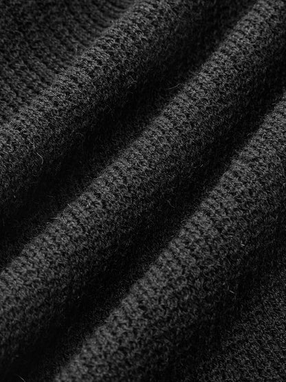 Lace-Up Front Sheer Long Sleeve Sweater