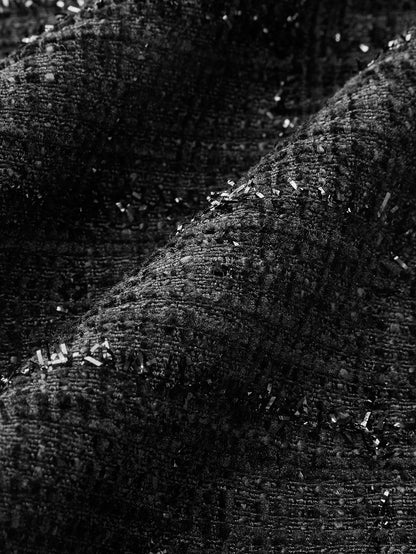 Floral Decor Faux Leather Panel Skirt