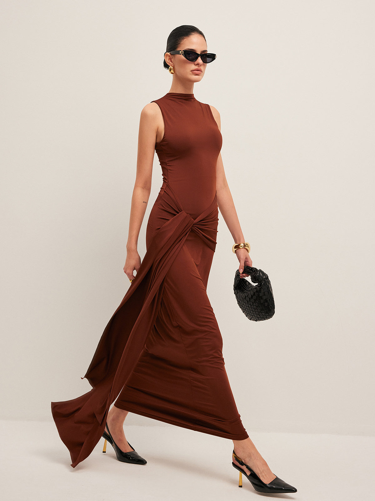 Twisted Knot Sleeveless Dress