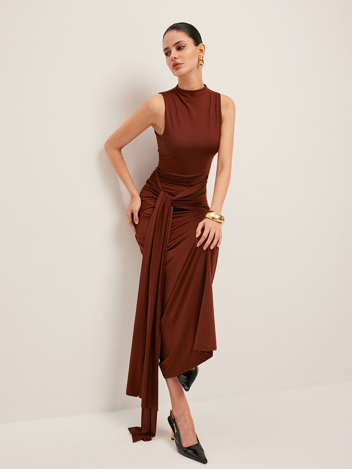 Twisted Knot Sleeveless Dress