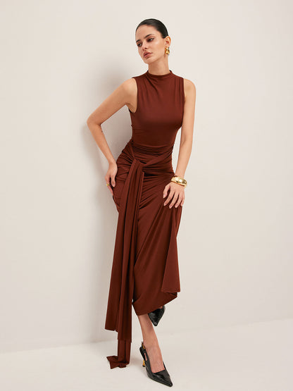 Twisted Knot Sleeveless Dress