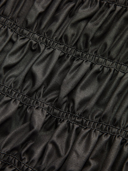 Shirred Tie-Strap Dress