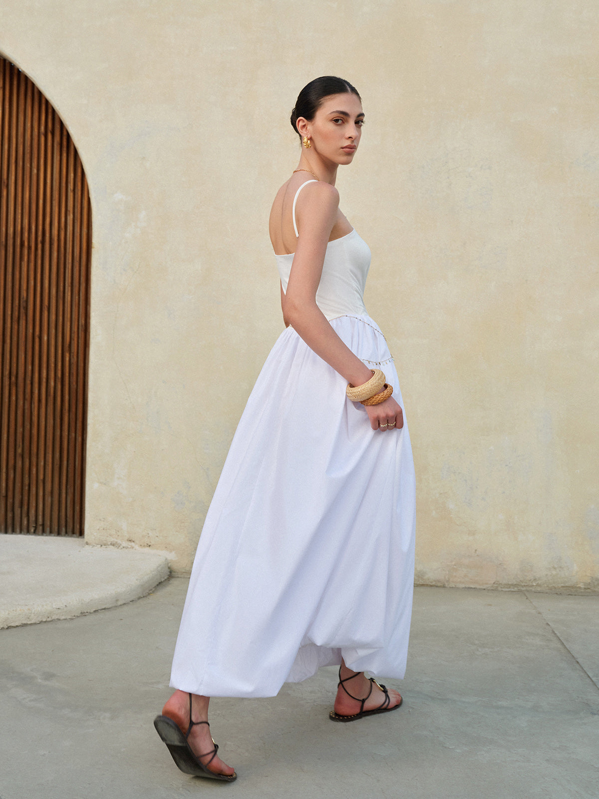 Bubble Hem Spaghetti Strap Dress