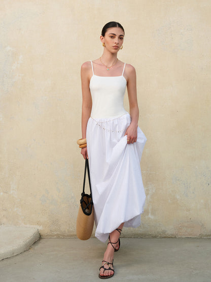 Bubble Hem Spaghetti Strap Dress