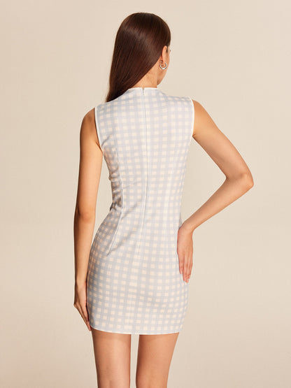 Plaid Bow Detail Dress