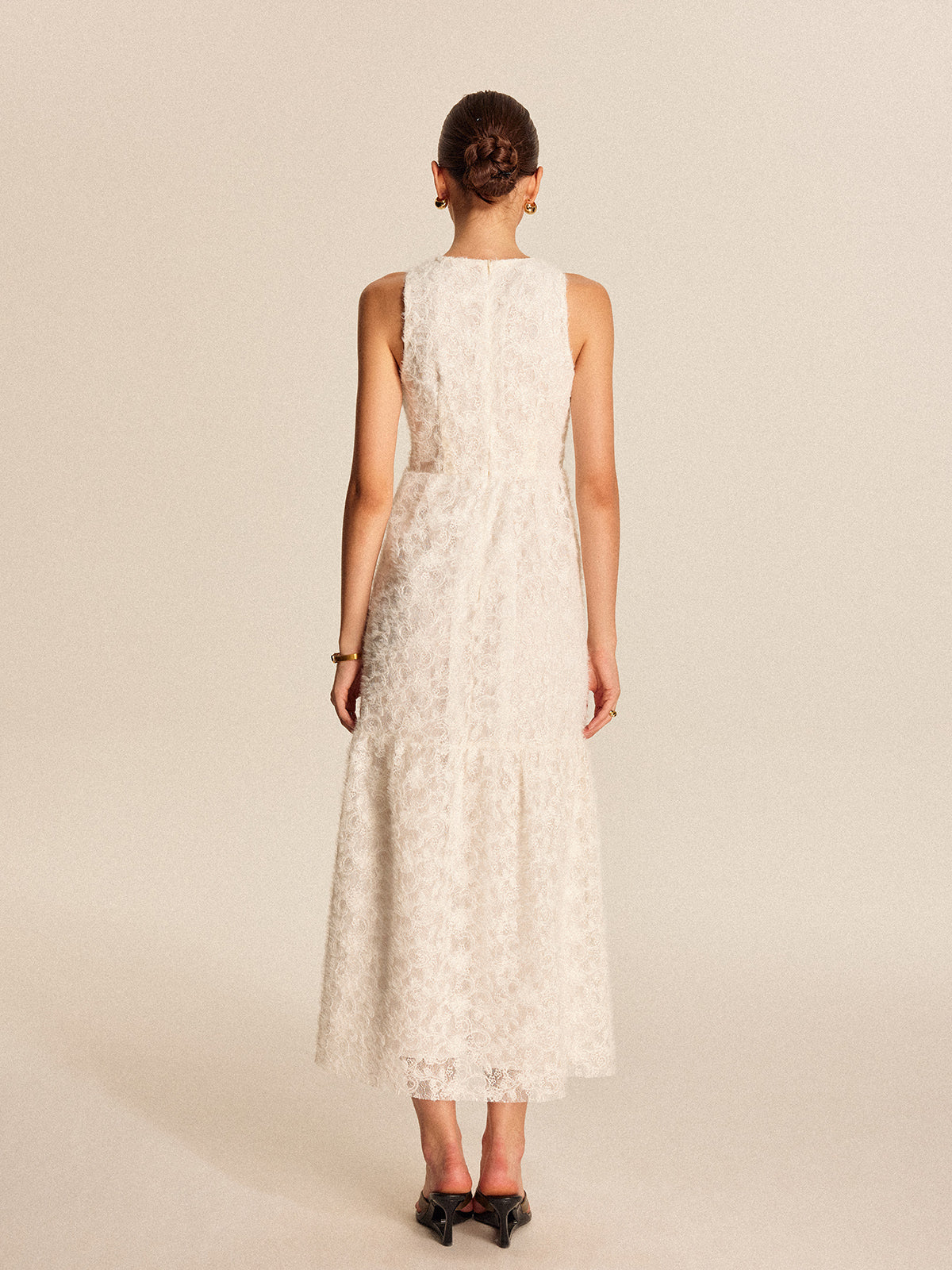 Boho Deep V-Neck Lace Dress