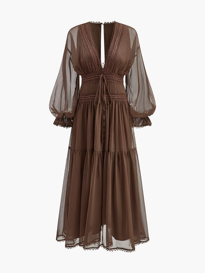 Boho Semi-Sheer Chiffon Dress