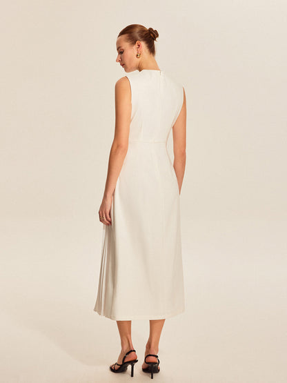 Sleeveless Pleated Dress