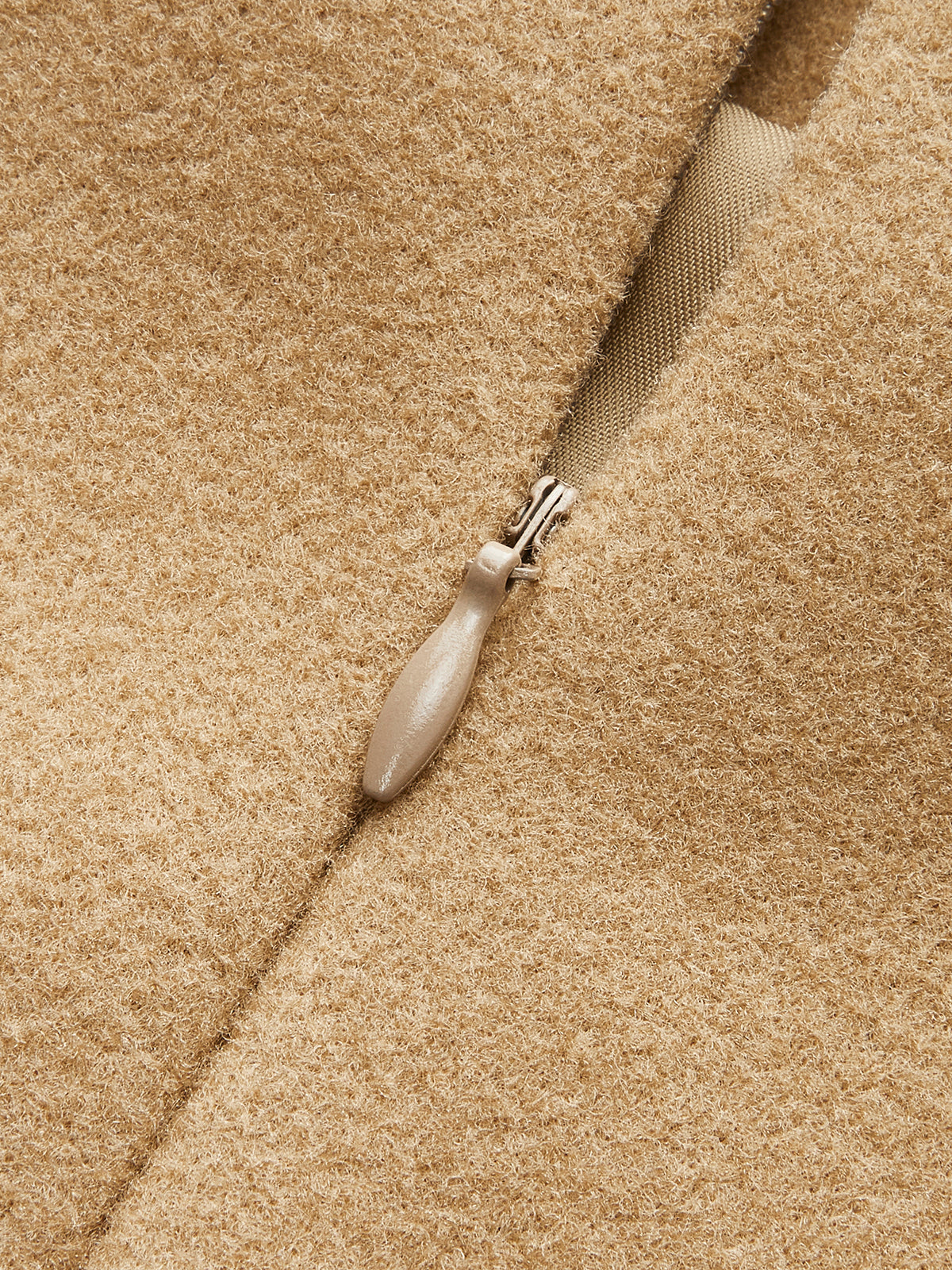 High-Waist Metal-Decor Zipper Skirt