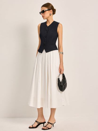 Elegant A-Line Pleated Skirt