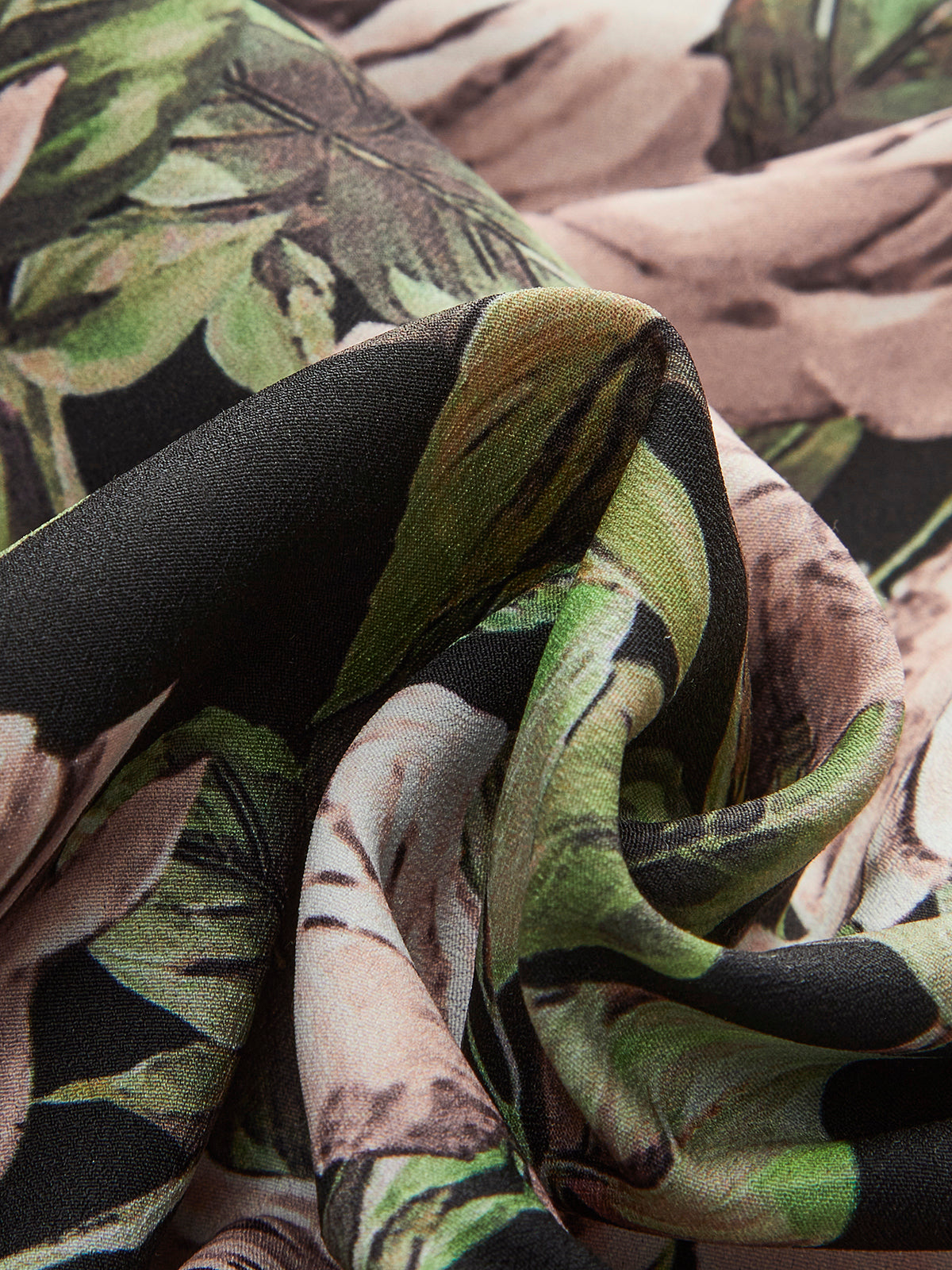 Floral Lace-Trim Ruched Dress