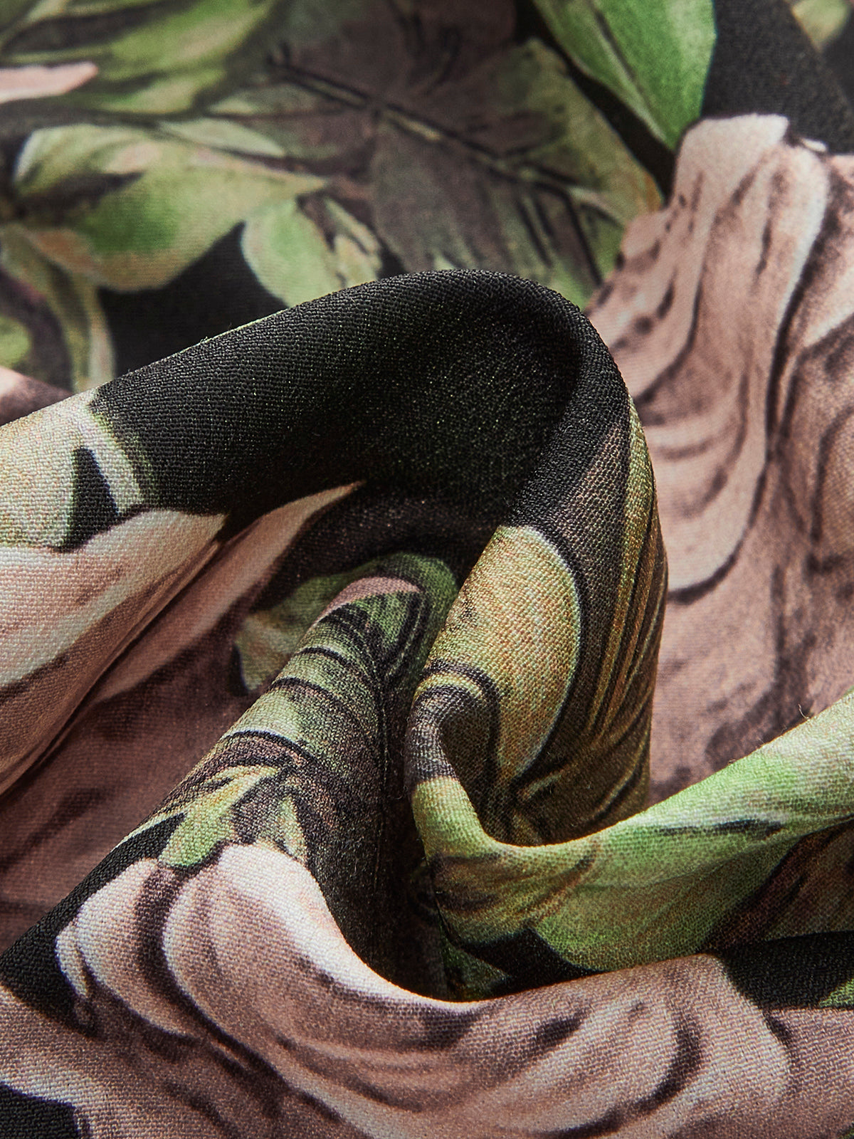 Floral Lace-Trim Ruched Dress