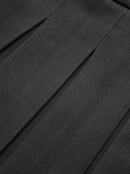 Pleated Split Skirt