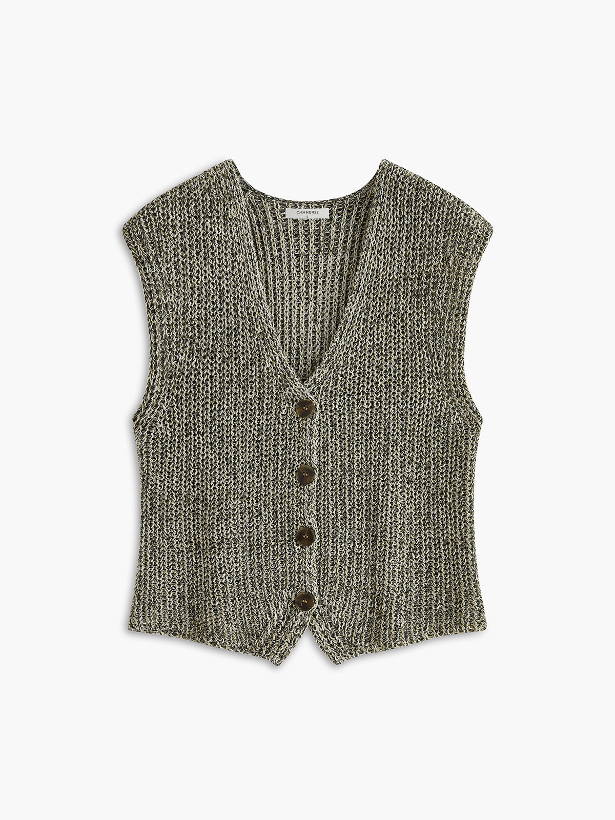 Knit Button-Down Vest