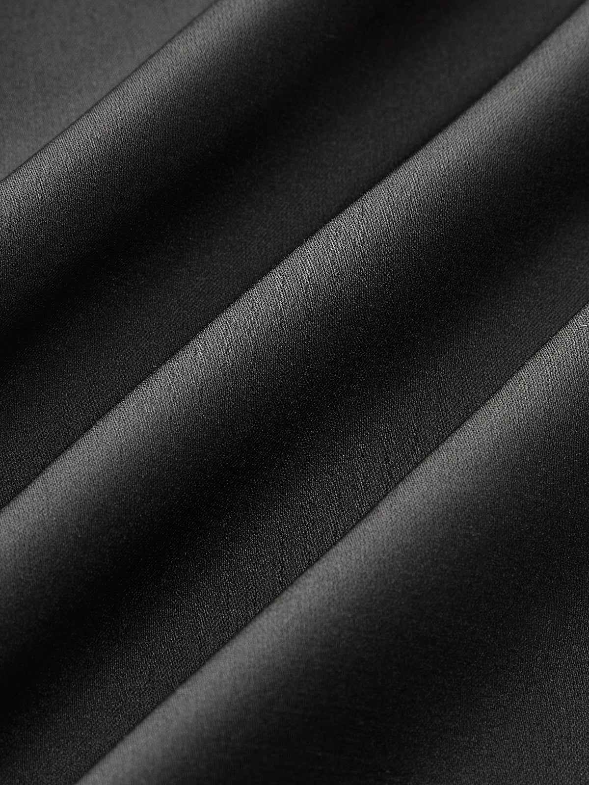 Backless Long-Ribbon Lace Panel Satin Cami Dress