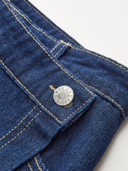 Denim Pocket Detail Shorts Set