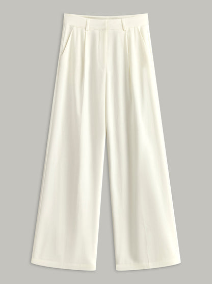 High-Waisted Wide-Leg Pants With Pockets