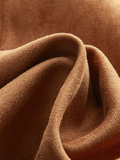 Minimalist Suede Mini Skirt