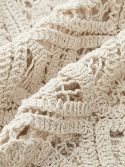 Semi-Sheer Elastic Mid-Waist Pants