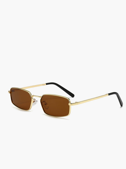 Retro Square Metal Frame Sunglasses