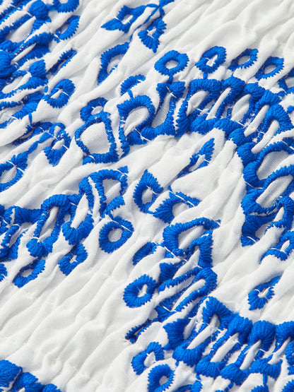 Ripple Strapless Tiered Hem With Scalloped Detailing Dress