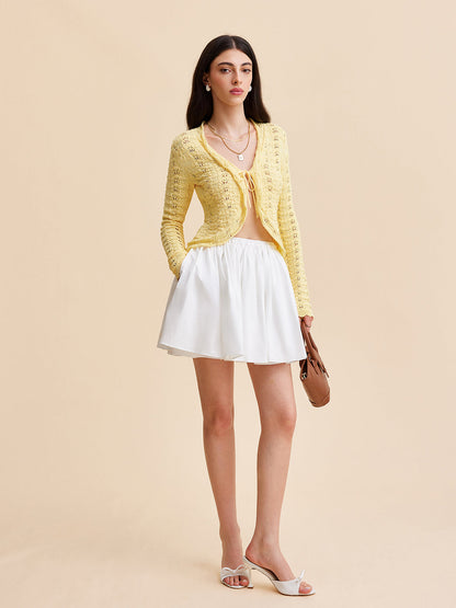 Cotton Pleated Skirt