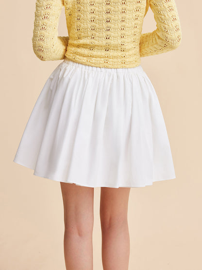 Cotton Pleated Skirt