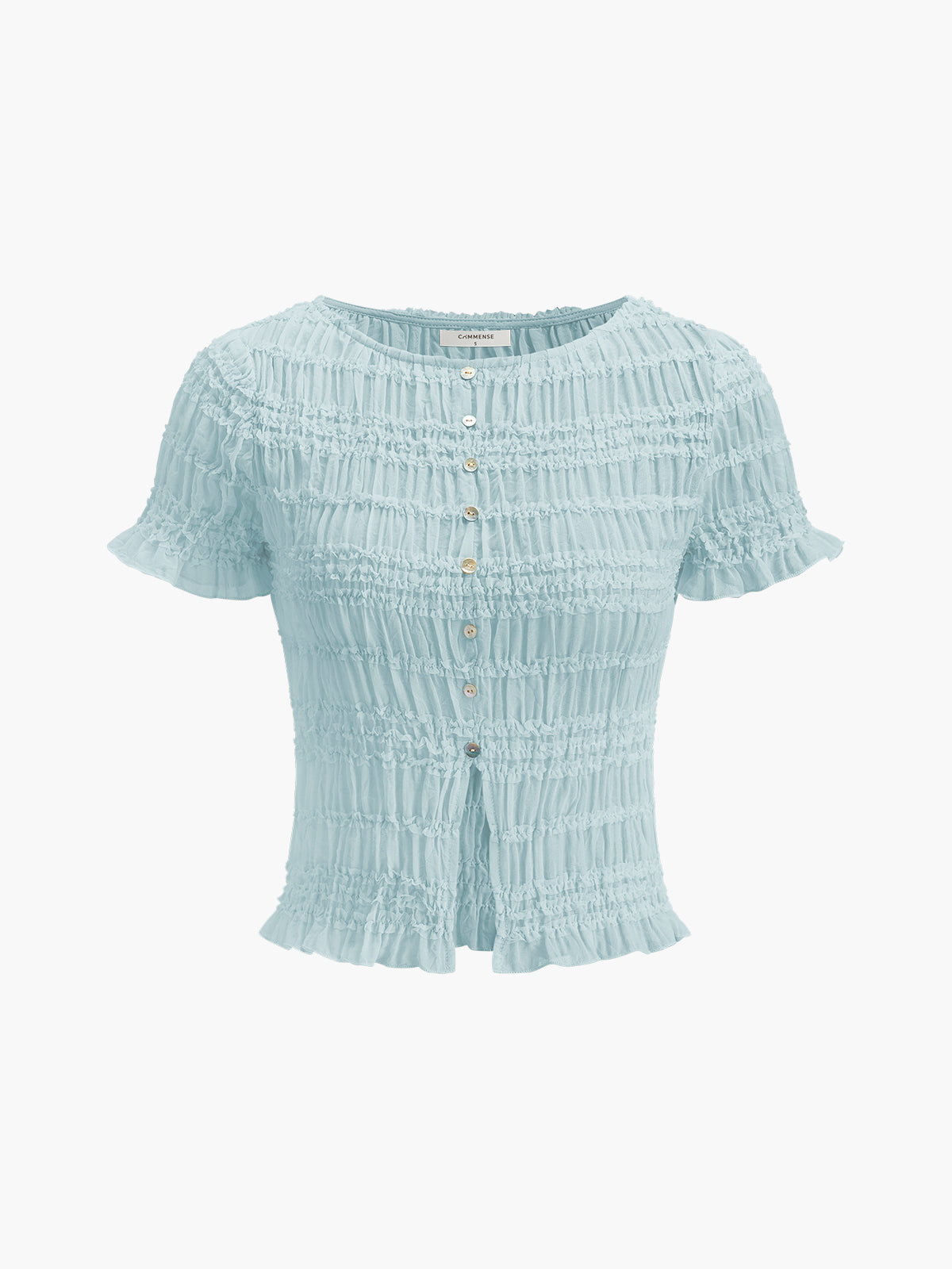 Ruffled Crop Top Skirt Set