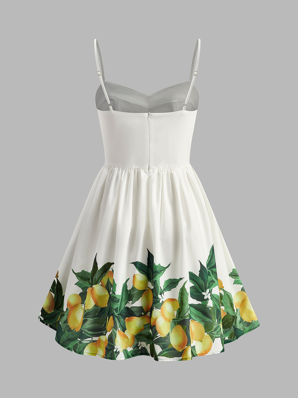 Lemon Print Corset A-Line Dress