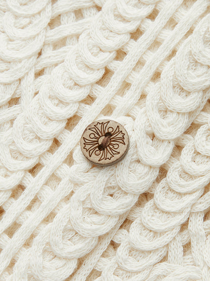 Crochet Buttoned Vest
