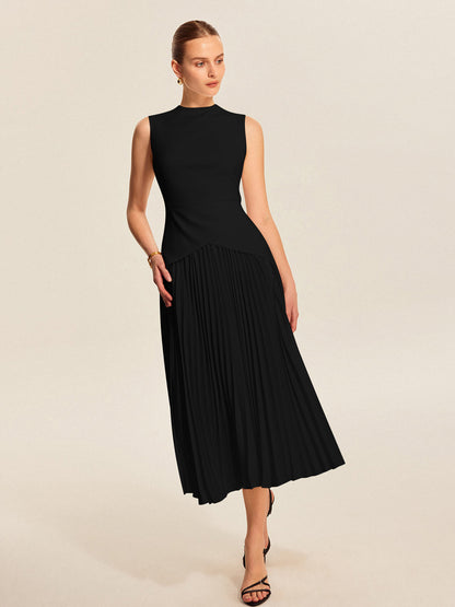 Sleeveless Pleated Dress