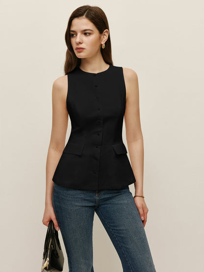 Bow Back Detail Sleeveless Top