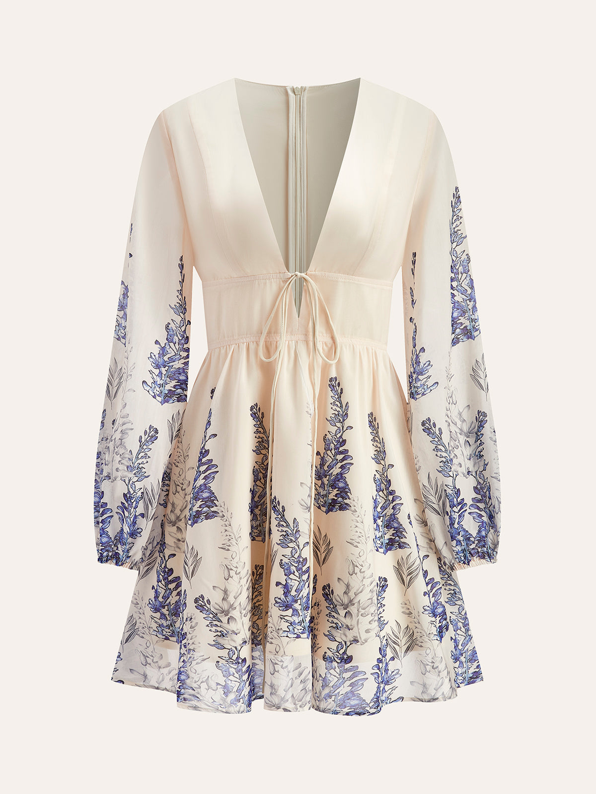 Floral Print Tie-Front Dress