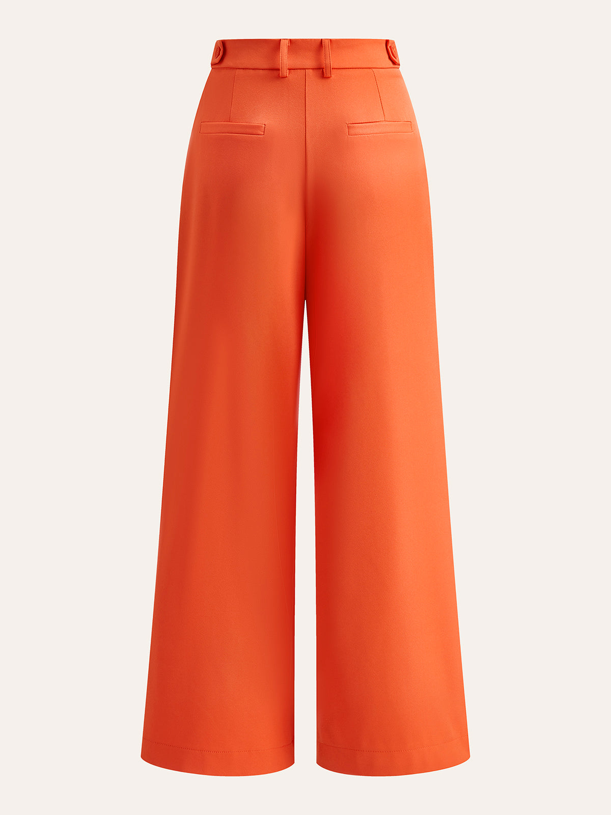 Mid-Waist Pleated Wide-Leg Pants