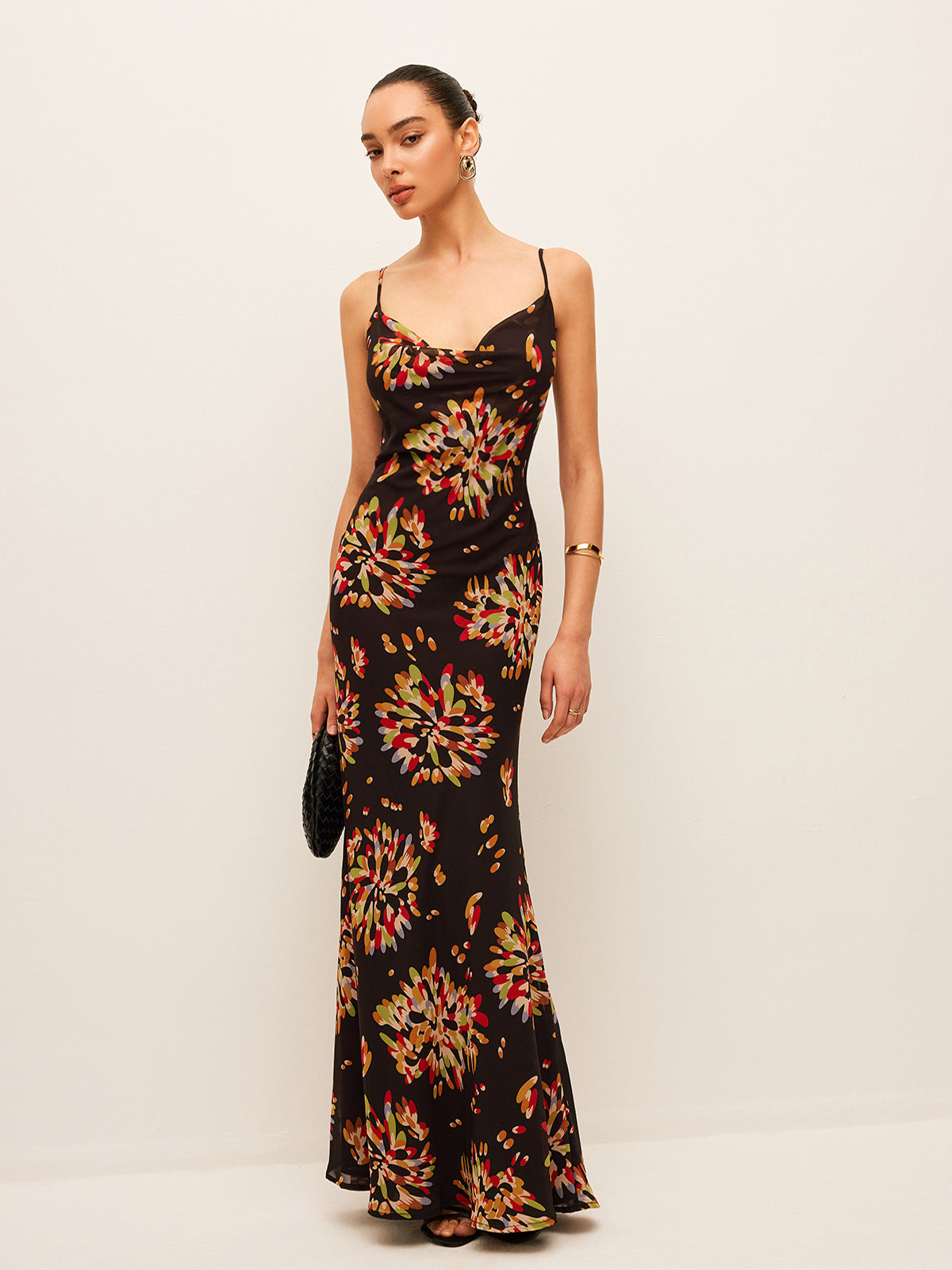 Boho Tied Back Chiffon Cami Dress