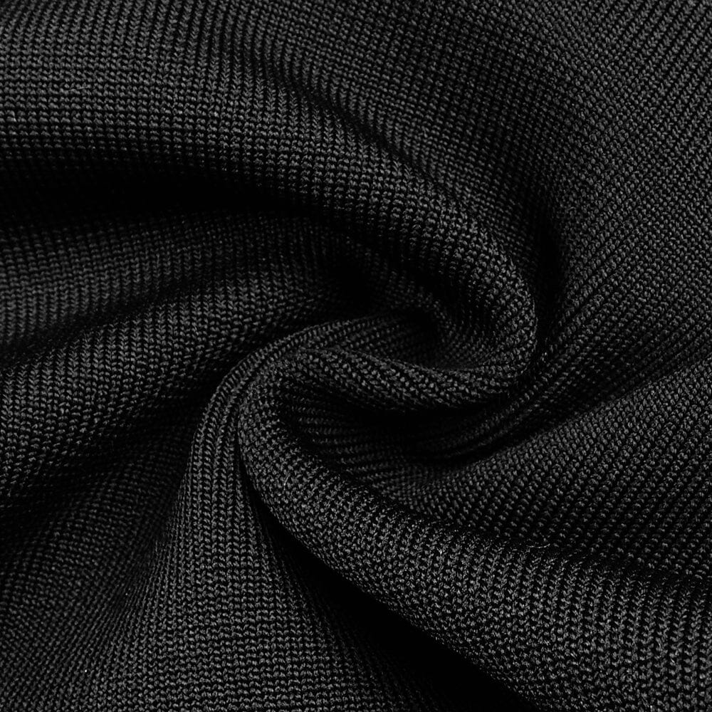 Strapy Slim Maxi Dress in Black