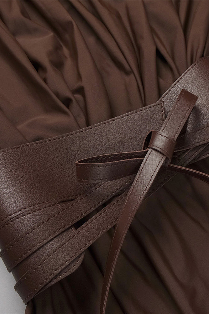 Renata Plunge Long Sleeve Maxi Dress