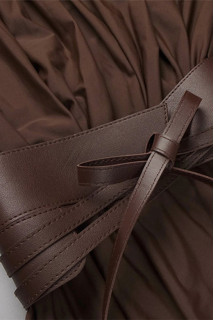 Renata Plunge Long Sleeve Maxi Dress