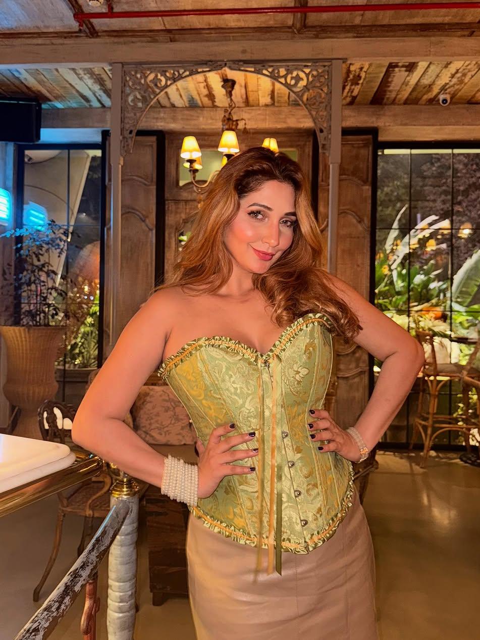 Jacquard Print Lace-up Corset Tube Top