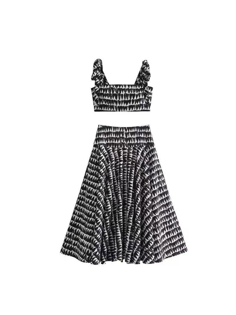 heart print cord set