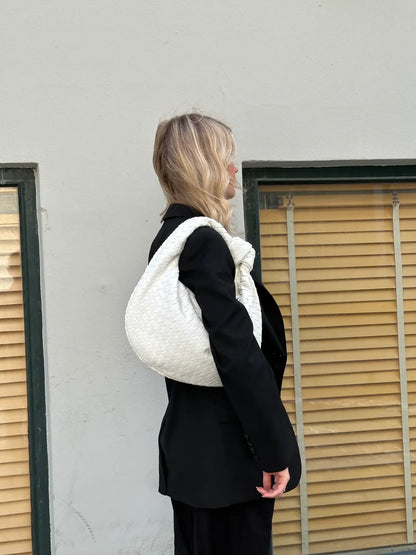 Braided Knot Faux Leather Medium Bag