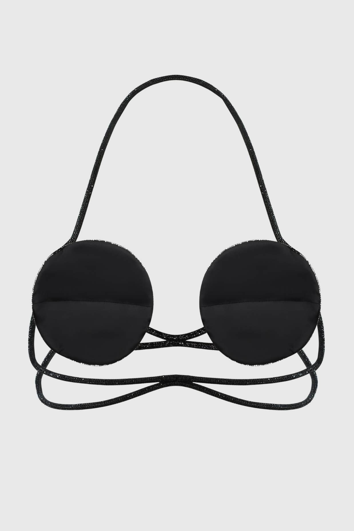 Bakir Crystal Spiral Bra - Black