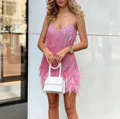 Doriana | Feather Mini Dress
