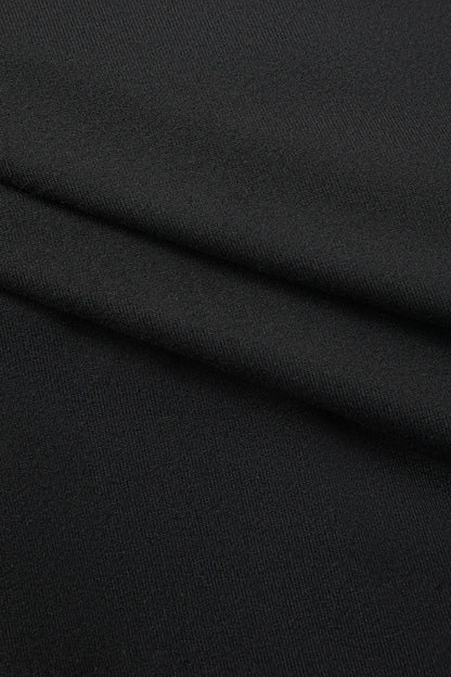 Bellina Black Square Neck Halter Tie Bell Sleeve Mini Party Dress