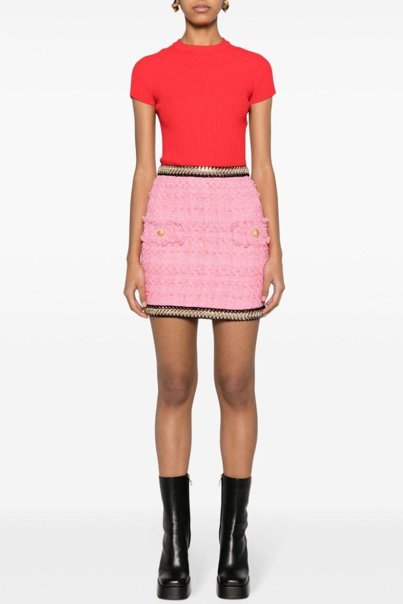 Betty Tweed Chain Skirt