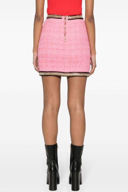 Betty Tweed Chain Skirt