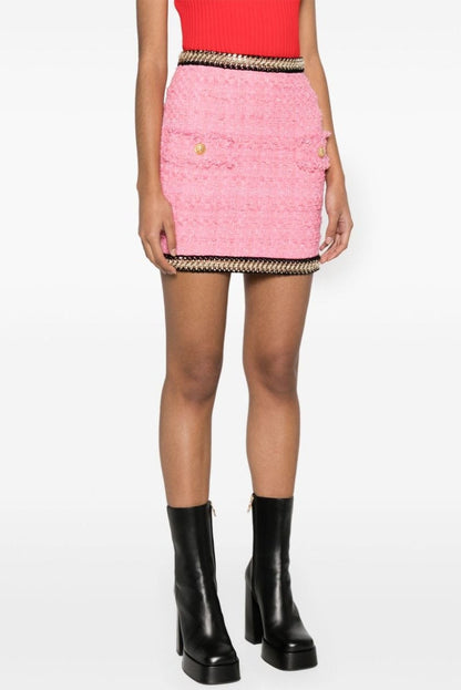 Betty Tweed Chain Skirt
