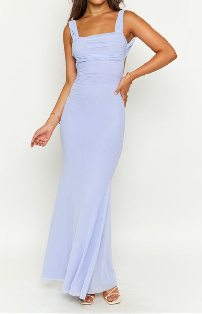 Liliana Lilac Mesh Maxi Dress