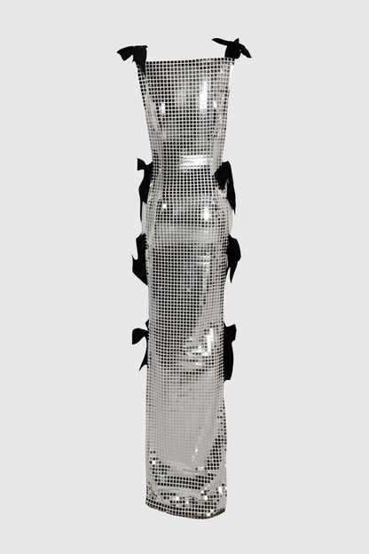 Bevverly Mirrow Bow Cutout Maxi Dress